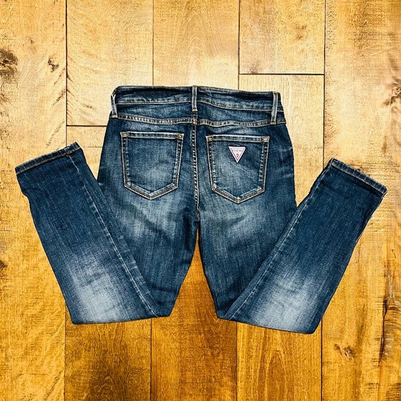 Guess Mid-rise Cropped Jeans, Medium Wash, US Size 26 - Picture 4 of 12
